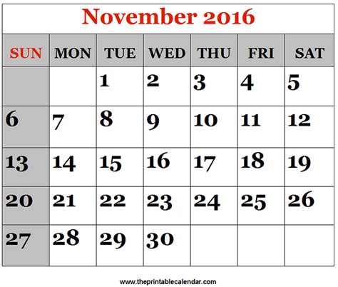 November Calendar Clipart Clip Art Library