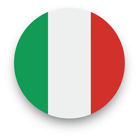 Bandera Oficial De Italia En Forma De C Rculo Ilustraci N De La