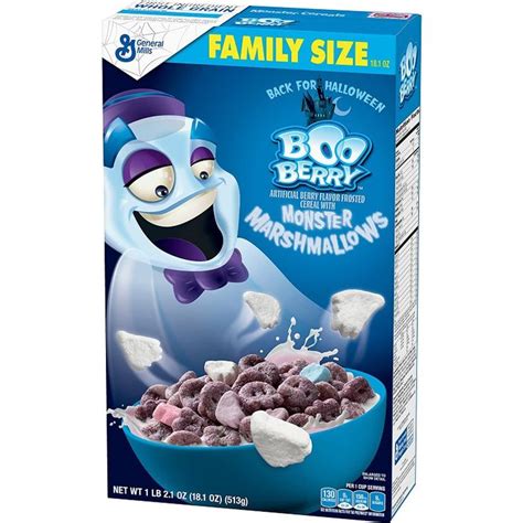 Caja Cereales Boo Berry Halloween Con Marshmallows Fantasmas