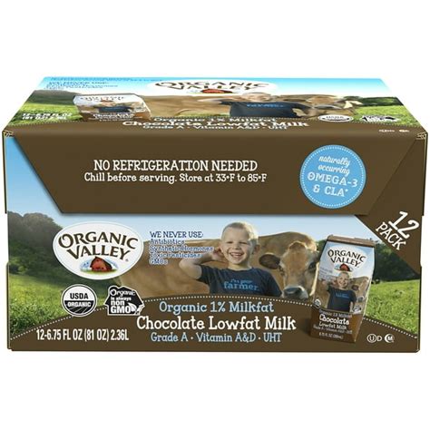 Organic Valley Organic 1 Milkfat Chocolate Lowfat Milk 12 675 Fl Oz