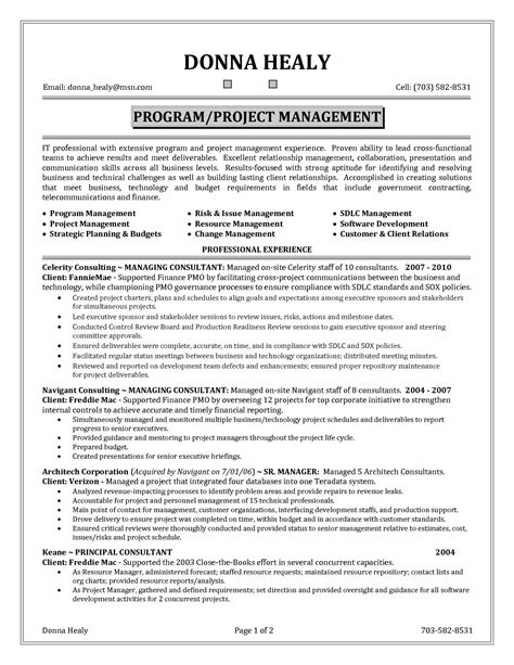 Change Management Consultant Resume 2021 Management