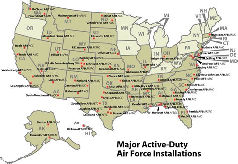 Map Of Us Military Bases Bases U S Military Bases Information About