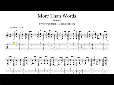 66,202 views, added to favorites 389 times. Extreme - More Than Words ♫ Easy Guitar Lesson ...