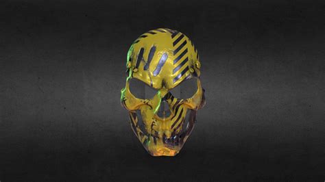 Black And Yellow Skull Mask 3d Model By Sergeydenisyuk Sirenevo2009