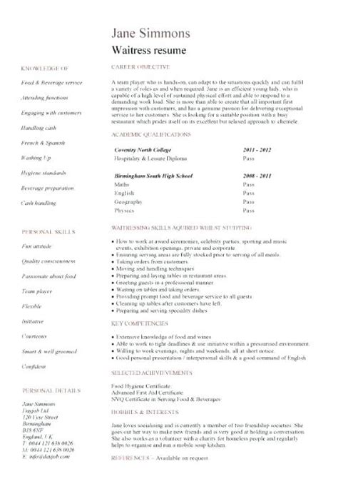How do you write a resume with no work experience? Waiter Resume Sample (No Experience) | IPASPHOTO