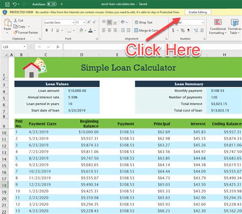 XLSX Excel Basic Loan Amortization Schedule Template - Top Loan Mortgage