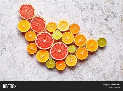 Citrus Fruits Flat Lay Image And Photo Free Trial Bigstock