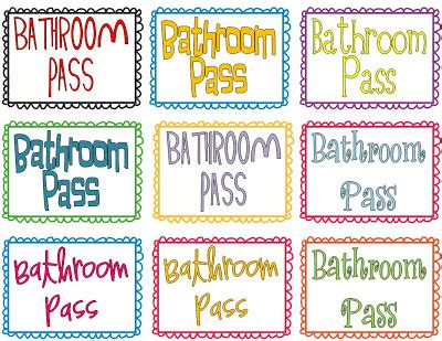 • library, restrooms, nurses' room, etc. Classroom Freebies Too: Hand Sanitizer Bathroom Pass