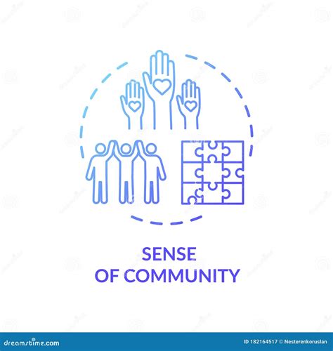 Sense Of Community Blue Concept Icon Stock Vector Illustration Of