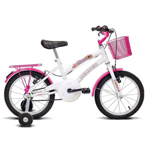Dentro de las bicicletas infantiles encontrarás las mejor adaptadas para ir por el campo con ruedas más taqueadas e incluso suspensión y las especificas para ir por caminos asfaltados con ruedas lisas, cesta y cuadro con mejor accesibilidad. Bicicleta Infantil Aro 16 Verden Breeze - Branco e Pink ...
