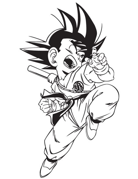 Dibujos Para Colorear E Imprimir Gratis De Goku Para Colorear