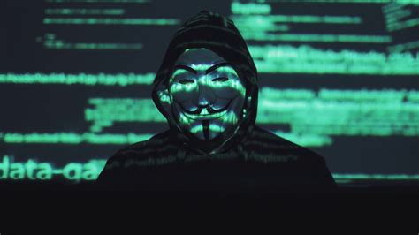 Anonymous In Mask Steals User Data On Stock Footage Sbv
