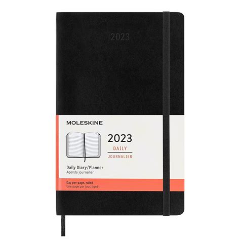 2023 12 month large daily classic softcover moleskine planner black