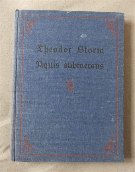 Aquis Submersus Von Theodor Storm Zvab