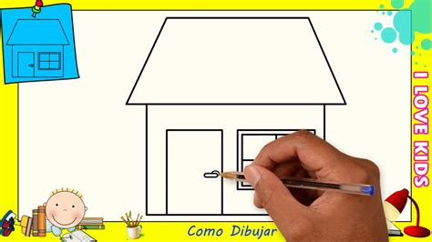 Como Dibujar Una Casa Facil Paso A Paso Para Niños Y Principiantes 6