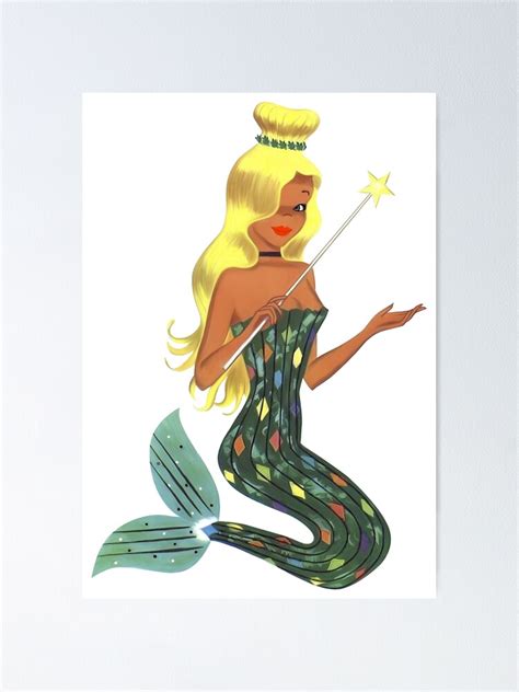 1951 Chicken Of The Sea Canned Tuna Mermaid Mascot Poster For Sale By