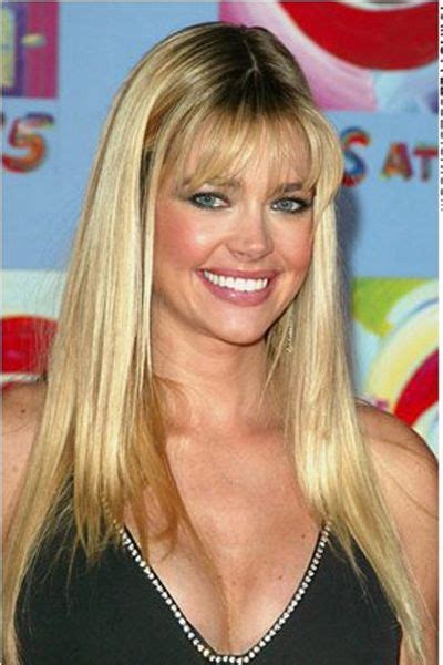 Classic Cute Hairstyle On Denise Richards Long All Around On The Forehead Are Curved Bangs