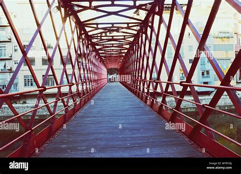 Cantilever Bridge In City Stock Photo Alamy