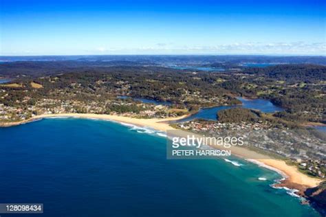 Aerial View Of Avoca Beach Central Coast Nsw Australia High Res Stock