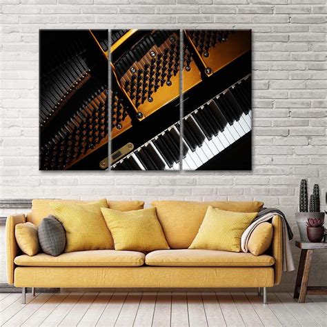 Grand Piano Strings Multi Panel Canvas Wall Art Canvas Wall Art