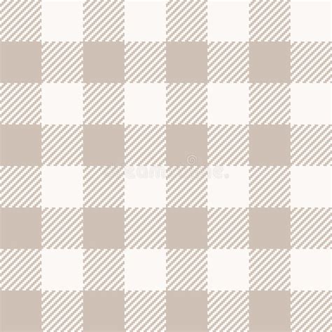 Seamless Buffalo Check Pattern In Pastel Brown And White Vector
