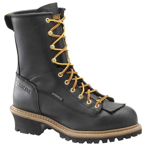 Men S Carolina Steel Toe Waterproof Lace To Toe Logger Boots
