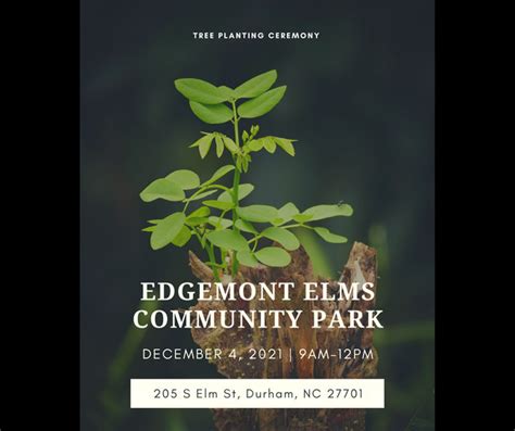 2021 12 03 Tree Planting Ceremony At Edgemont Elms Park Durham