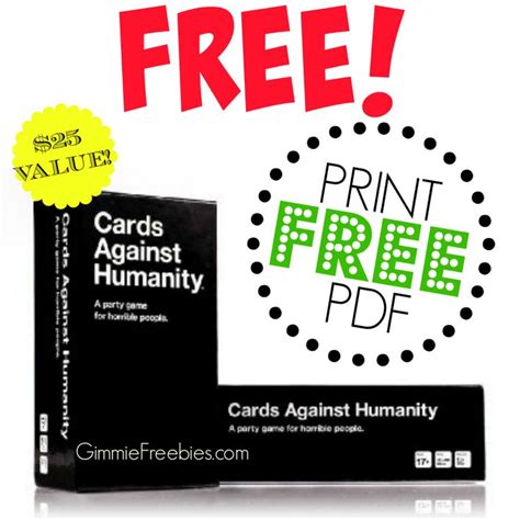 Free Cards Against Humanity Card Game Value Freebfinder Com