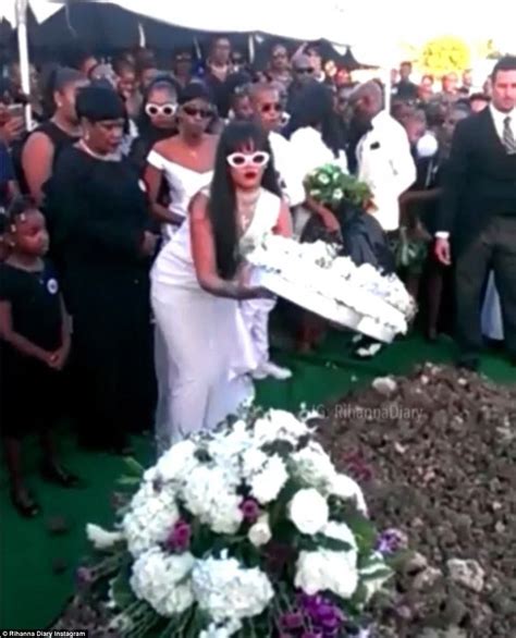Rihanna Wipes Away Tears At Funeral For Her Cousin 21 In Barbados Rihanna Rihanna Photos