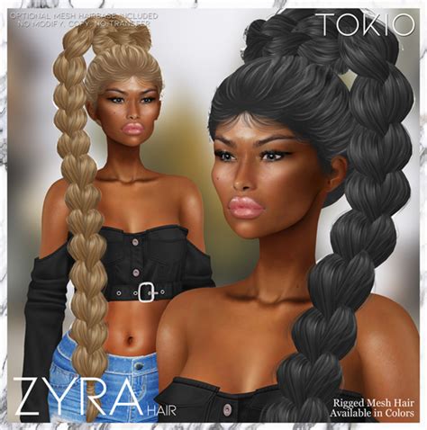 Second Life Marketplace Tokio Hair Zyra Alpha Hair Fatpack