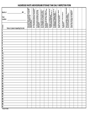 Water Tank Inspection Checklist PDF Form Fill Out And Sign Printable