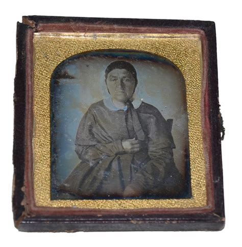 Sixth Plate Daguerreotype Of Woman — Horse Soldier