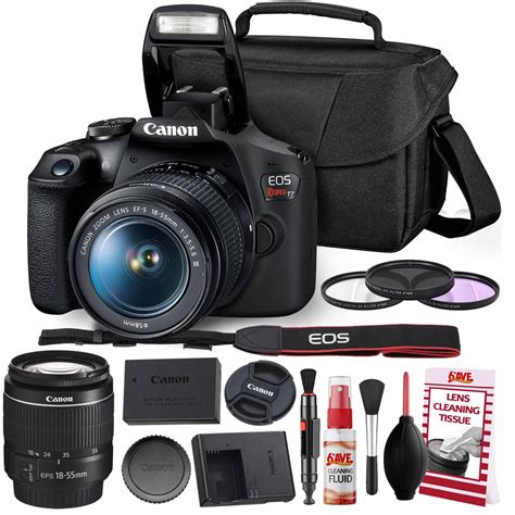 Canon Rebel T7 Dslr Camera With 18 55mm Lens Kit And Carrying Case