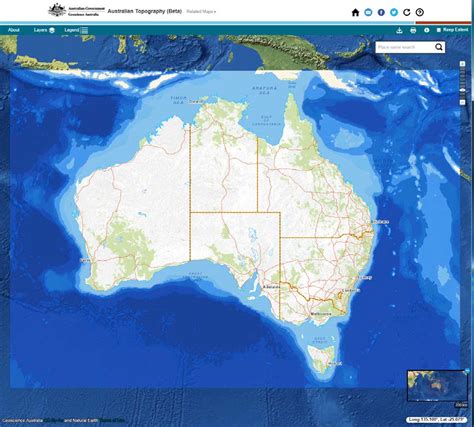 Australian Topography Map Mapping Sciences Institute Australia