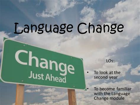 An Introduction To Language Change Teaching Resources