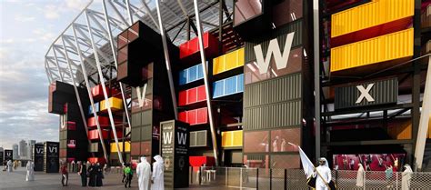 Pop Up Stadium Built With Shipping Containers Opens Ahead Of 2022 World Cup