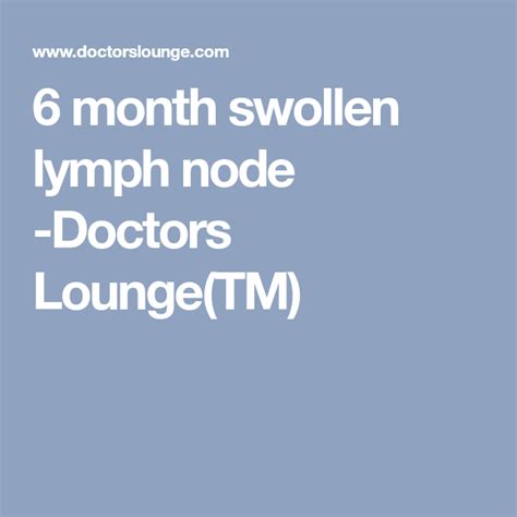 Swollen Lymph Nodes Over Two Months Carfareme 2019 2020