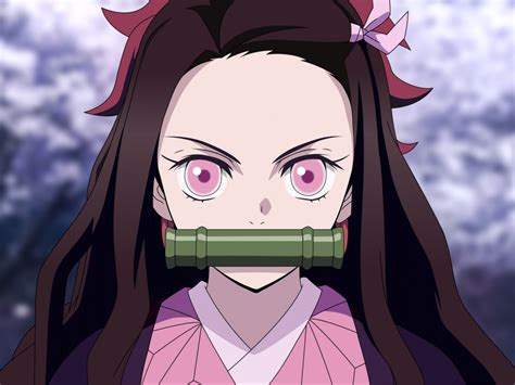 Desktop Wallpaper Angry Kamado Nezuko Pink Eyes Anime