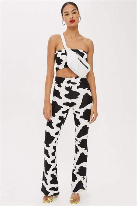 Topshop Moondreamers Cow Print Flares By Moon Dreamers Cow Outfits