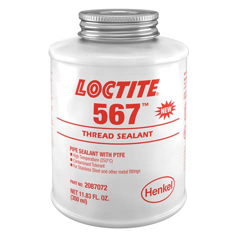Loctite 567 High Temperature Thread Sealant Brush Top Bottle 350 Ml