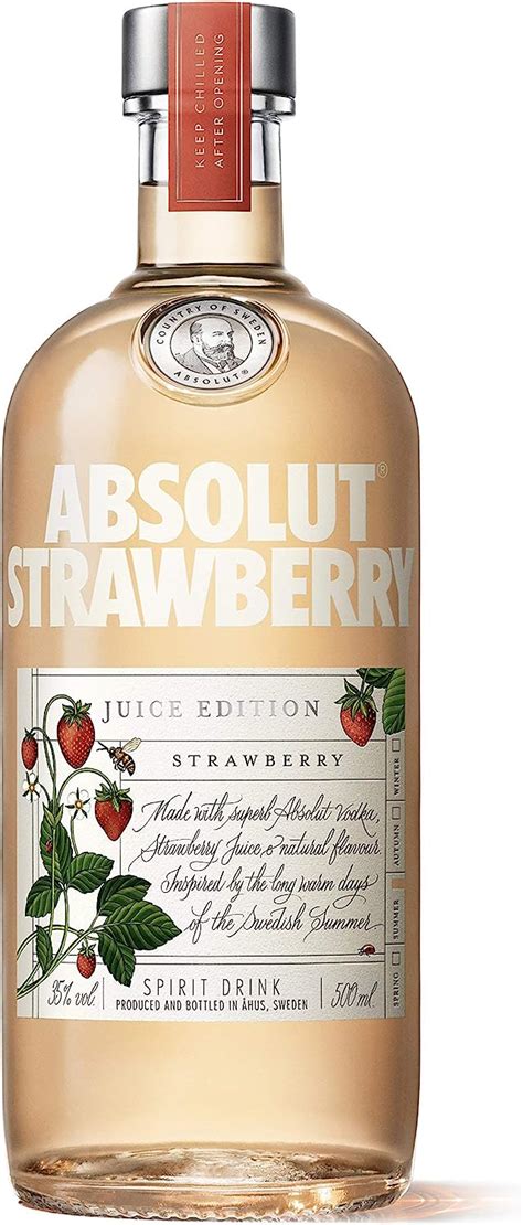 Absolut Vodka Strawberry Juice Edition 50cl Uk Grocery