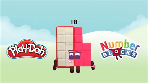 Making Numberblocks 18 With Play Doh How To Make Numberblocks With Play
