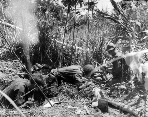 32nd Division Mortar Crew In Action During Battle For Buna 1942 World