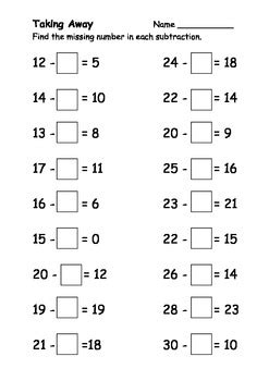Very similar to the sats questions too. Missing Number Subtraction by Elementary Teaching and ...