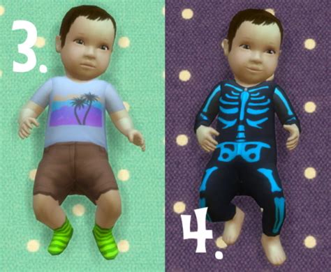 Baby Overrides Set 12 Light Skinboy Brown Hair At Budgie2budgie
