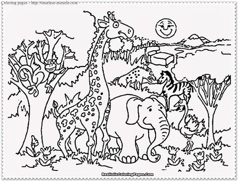 Zoo Animals Coloring Page Timeless