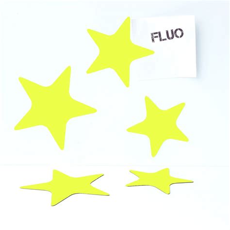 Magnet Set Stars Neon Yellow Groovy Magnets