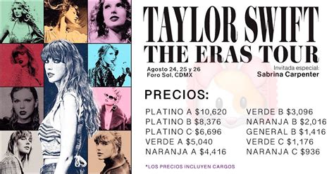 Ticket el Hámster on Twitter PRECIOS TAYLOR SWIFT Platino A