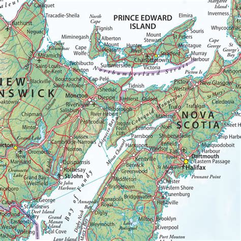 Detailed Map Of Eastern Canada