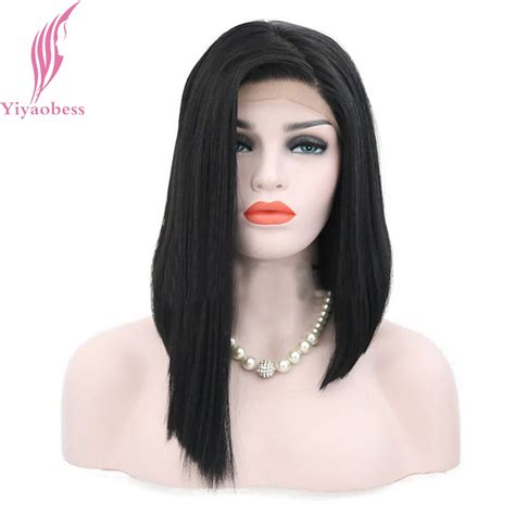 Yiyaobess 1 Straight Lace Front Wig Synthetic Personality Design